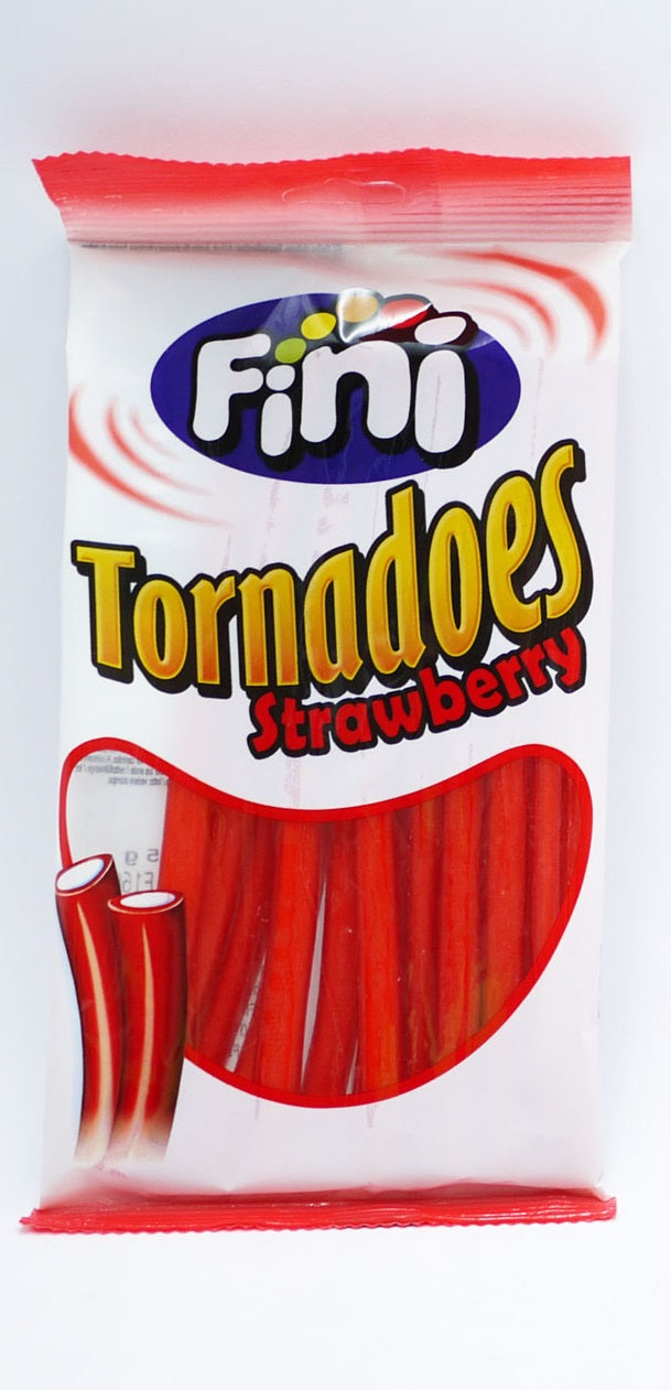 Fini Tornadoes Strawberry 180g | High Quality Chocolate & Sweets Online - Product Image Fini Tornadoes Strawberry 180g | High Quality Chocolate & Sweets Online - Product Image